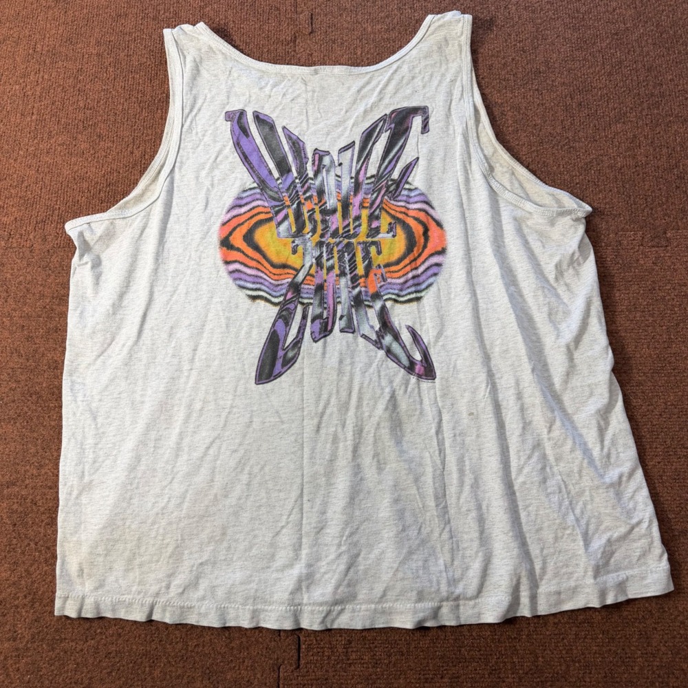 Vintage Body Glove Tank Top Mens XXL Gray Psychedelic Graphic Surf 90s Sleeveles